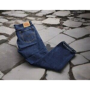 Levi's Jeans 505 Red Tab Blue Denim Straight  Men's Size 36x30